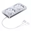 Ventilador Jonsbo ZA-240 ARGB Infinity Mirror de 240 mm blanco, dos ventiladores de 120 mm, soporte PWM