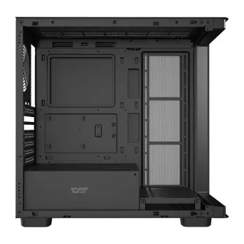 Caja de ordenador DarkFlash DS900G (negra) — Mid-Tower compatible ATX, ventana lateral de cristal templado