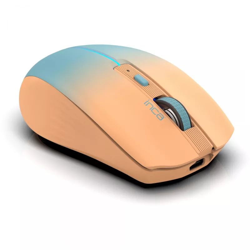 Cian Technology GmbH INCA ratón IWM-511RT Bluetooth+inalámbrico RGB color base naranja