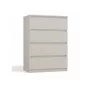 Cómoda Top e Shop MALWA M4, 4 cajones, crema, 700×970×400 mm, laminado