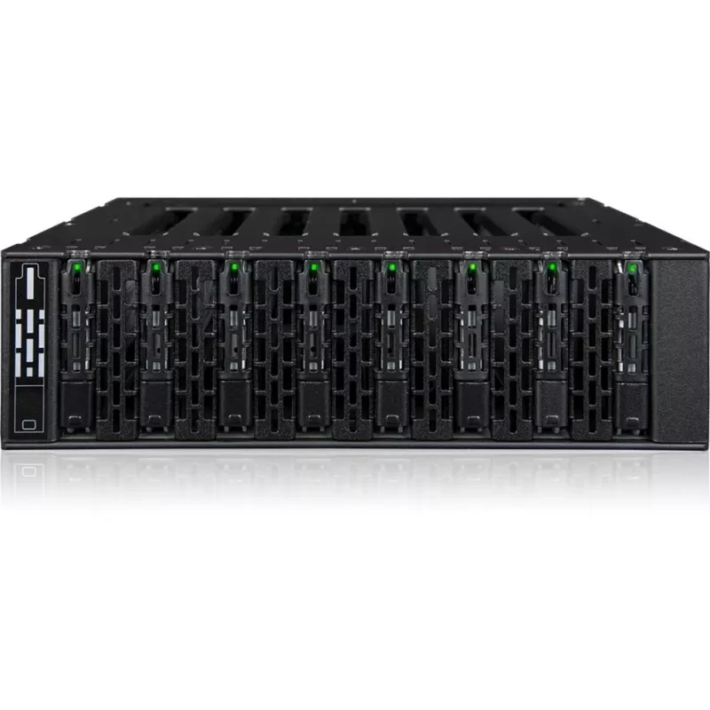 ICY DOCK - MB873MP-B V2 - ToughArmor - carcasa móvil para 8 bahías de SSD M.2 NVMe PCIe 4.0 para bahía externa de 5,25 (8 x OCuLink SFF-8612)
