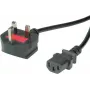 VALUE - Cable de alimentación - BS 1363 (M) en ángulo a IEC 60320 C13 recto - AC 250 V - 10 A - 3 m - negro