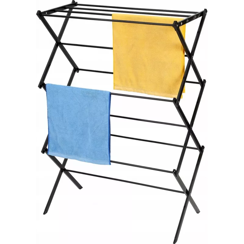 Tendedero PROMIS SU111 — tendedero vertical de interior de acero, 3 m de cuerda, 1000 mm de altura, plegable