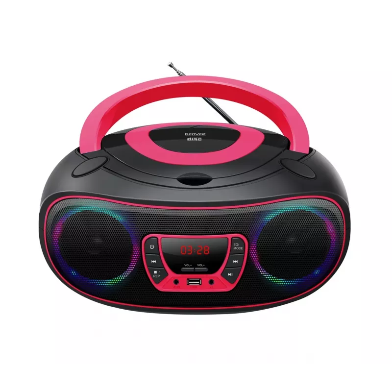 Denver TCL-212BT PINK reproductor de CD portátil negro, rosa