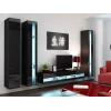 Estantería Cama VIGO NEW 180/40/30 negro/negro brillo
