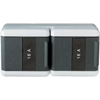 Caja empotrable tipo F JUNG 8220 KINAW negro transparente blanco