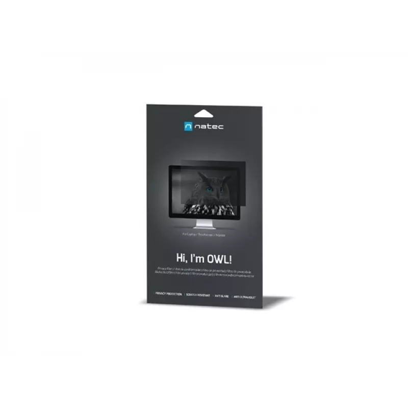 NATEC NFP-2287 Filtro de privacidad para pantalla 40,6 cm (16 inch) monitor/portátil, filtro de privacidad sin marco 2H