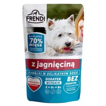 FRENDI trozos en salsa fina con cordero - comida húmeda para perros - 100 g