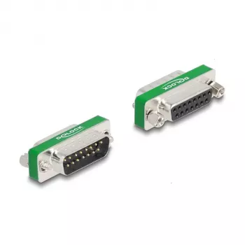 Filtro antiparasitario RF/EMI DeLOCK D-Sub 15 pines conector macho a conector hembra filtro paso bajo capacitivo