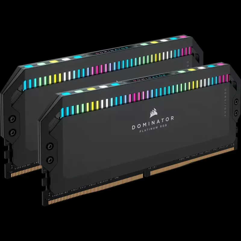 DIMM 32 GB DDR5-6400 (2x 16 GB) Dual-Kit, memoria RAM negra, CMT32GX5M2B6400C32, Dominator Platinum, INTEL XMP