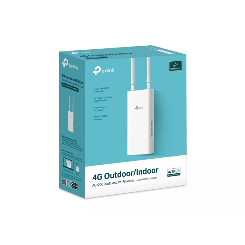 Router WiFi exterior TP‑LINK Archer MR402‑Outdoor 4G AC1200 Doble banda