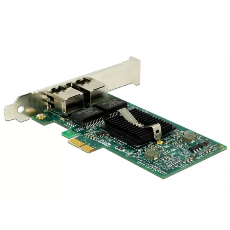 Delock Tarjeta PCIe 2x Gigabit LAN Adaptador de red