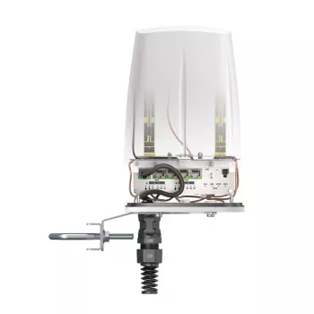 Antena de red omnidireccional QuWireless QuSpot AX12S PoE/LAN, multibanda 0,694–6 GHz, ganancia máx. 3 dBi, blanco