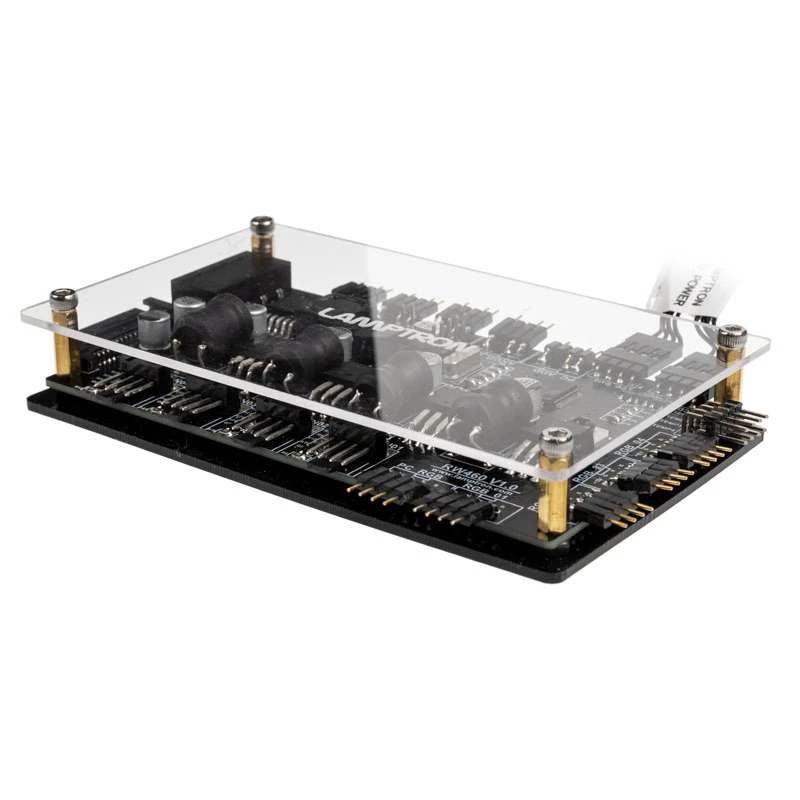 Controlador de ventilador y RGB Lamptron RW460 para sistemas de refrigeración líquida — Negro