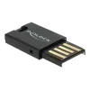 Lector de tarjetas DeLOCK USB 2.0 negro Micro SD MicroSDHC MicroSDXC 480 Mbit/s