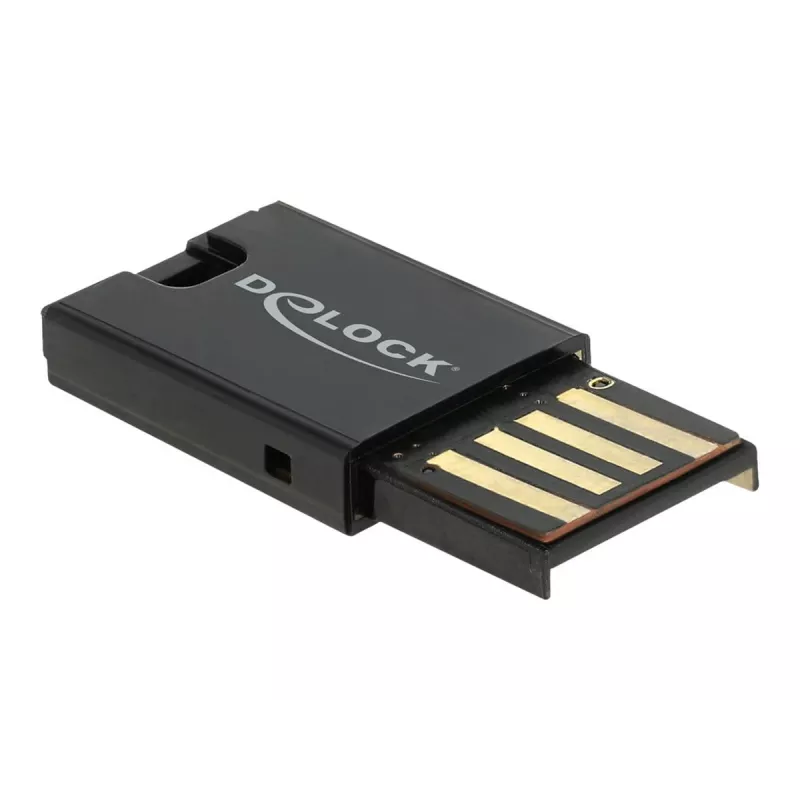 Lector de tarjetas DeLOCK USB 2.0 negro Micro SD MicroSDHC MicroSDXC 480 Mbit/s
