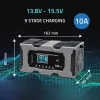 Cargador QOLTEC 52493 12V 10A con función de reparación para baterías AGM