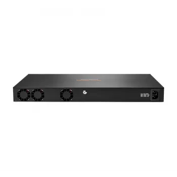 HPE - Serie Aruba - Aruba 6300F - Switch - L3 - gestionado - 24 x 10/100/1000 + 4 x 1 Gigabit / 10 Gigabit / 25 Gigabit / 50 Gigabit SFP56 (Uplink / Stacking) frontal y lateral a posterior