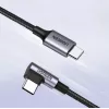 Ugreen USB-C (recto) / USB-C (acodado) PD QC 60W 3A 0,5 m US255 (gris)