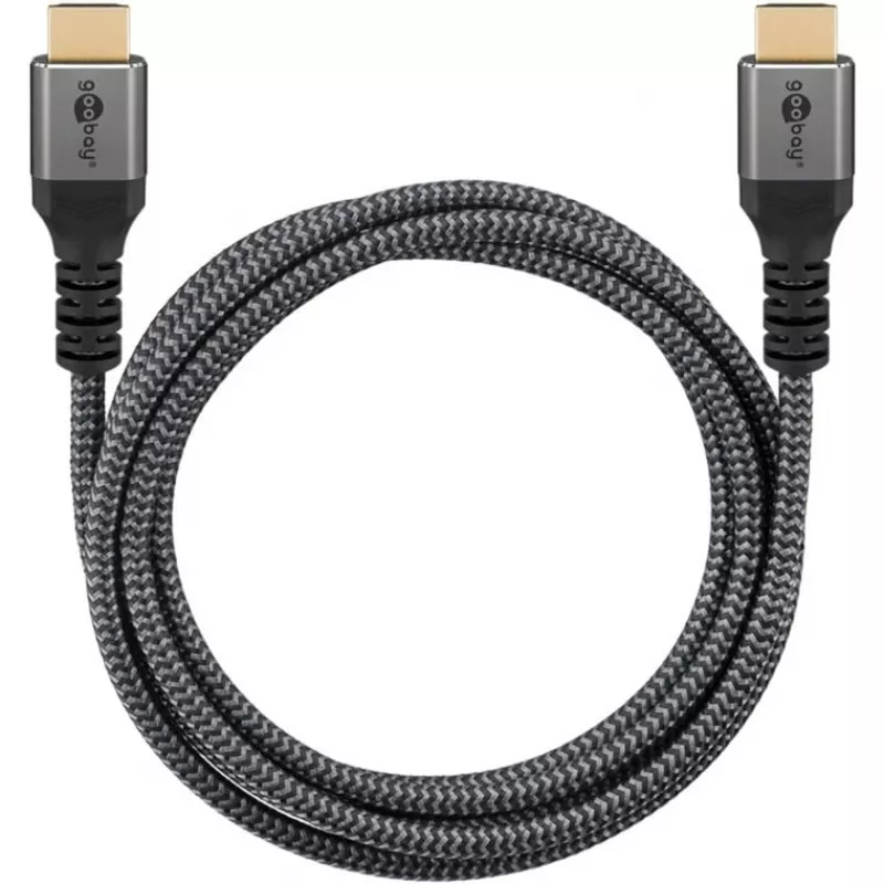 Goobay 65263 Cable HDMI 5 m HDMI Tipo A (estándar) Gris (65263)