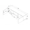 Mueble RTV Cama 2D2S ALMA 180x41.5xH55 cashmere