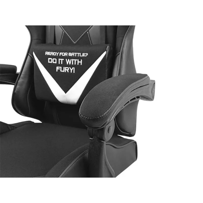 Silla gamer FURY Avenger L universal con asiento acolchado negra