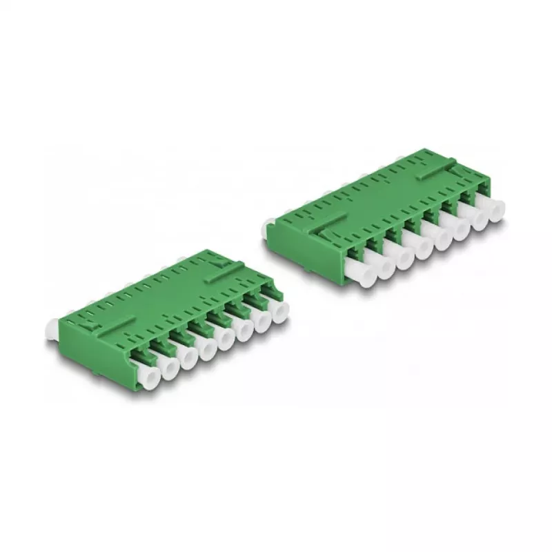 Acoplador de fibra óptica DeLOCK HD LC octuplex conector hembra a LC octuplex conector hembra verde