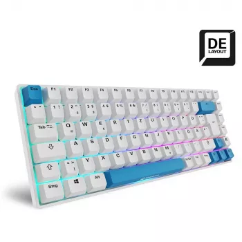 Teclado Sharkoon SKILLER SGK50 S3 PBT gaming USB QWERTZ alemán blanco