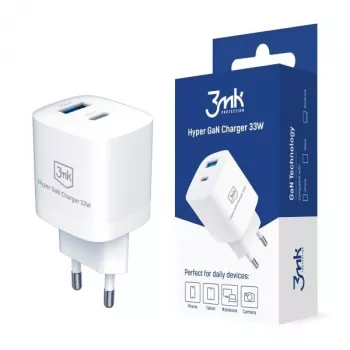 Cargador 33W GaN PD 1xUSB-A+1xUSB-A