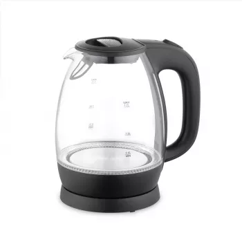 Hervidor de agua eléctrico de cristal Maestro MR-063-Negro, 2200 W, cuerpo de cristal, base inalámbrica