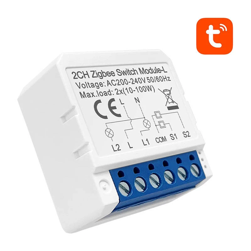 Módulo de interruptor inteligente Avatto LZWSM16-W2 ZigBee — no requiere neutro, módulo de relé empotrable