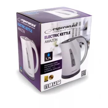 Hervidor de agua Esperanza 1,7 l 2200 W gris blanco