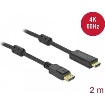 Cable activo Delock DisplayPort 1.2 a HDMI 4K, 60Hz, 2m