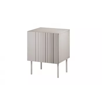 Mesita de noche Cama Meble ISLA 44,5x40x59 cm cashmere mate, MDF y aglomerado, set de 2