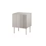 Mesita de noche Cama Meble ISLA 44,5x40x59 cm cashmere mate, MDF y aglomerado, set de 2