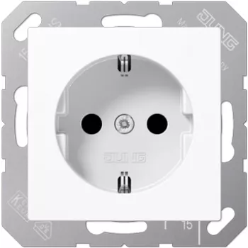 JUNG A 1520 BFKI WW toma SCHUKO irrompible, blanco alpino