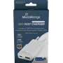 MediaRange MRMA125 cargador 30W 2 puertos (1x USB-A, 1x USB-C, GaN) blanco