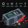 Cargador de batería inteligente con microprocesador Qoltec con probador de batería y función de reparación 12V | 6A | LCD | cargador de batería para batería AGM LiFePO4 GEL