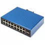 Switch Ethernet Gigabit gestionado L2 industrial DIGITUS 16x RJ-45 + 2x SFP, 12–48V DC, 8000 MAC