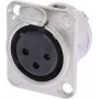 Neutrik NTR-NC3FDL1 - -30 - 80 °C - negro - plateado - UL - UL 94 HB - IEC 61076-2-103 - IP 40 - IEC 68-2-20 (NC3F-DL-1)