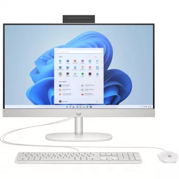 HP 24-cr0009ng AMD Ryzen™ 3 7320U 60,5 cm (23.8) 1920 x 1080 píxeles All-in-One-PC 8 GB LPDDR5-SDRAM 512 GB SSD Windows 11 Home Wi-Fi 6 (802.11ax) blanco (A04VWEA#ABD)