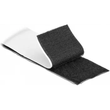 Cinta de velcro autoadhesiva con gancho y bucle L 1 m x An 50 mm negro