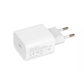 Cargador rápido USB Type-C de interior IBOX C-37, 20W, USB‑C PD 3.0, salida 3 A, blanco