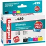 Cartuchos de tinta edding EDD-439 negro, cian, magenta, amarillo compatibles con brother LC-1240BK/C/M
