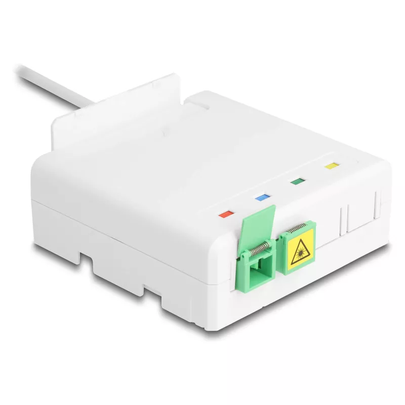 Caja de conexión de fibra óptica DELOCK 2 x SC/APC simplex con set de cable drop G.657.A1 de 30 m
