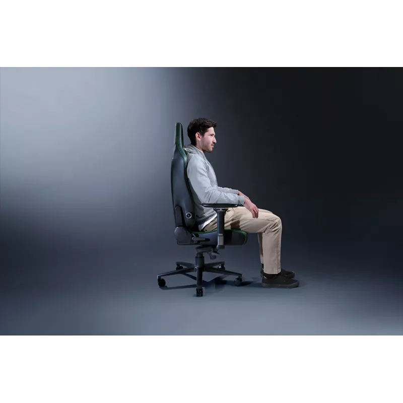 Silla gaming Razer Iskur V2 asiento acolchado negro verde