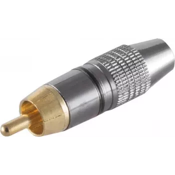 Conector macho RCA ShiverPeaks 52024-S, dorado, acabado negro