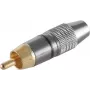 Conector macho RCA ShiverPeaks 52024-S, dorado, acabado negro