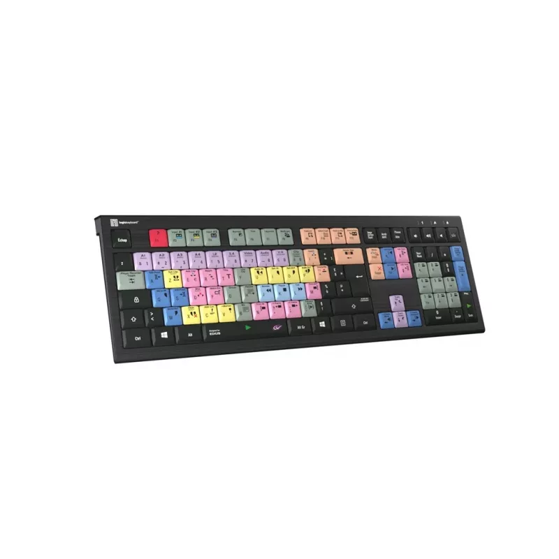 Teclado Logickeyboard LKB-EDIUS-A2PC-FR universal USB AZERTY francés Negro