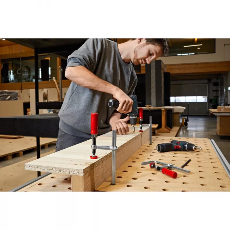 Abrazadera de mesa Bessey GTR 160/60 para construcción metálica, fuerza de sujeción 1600 N